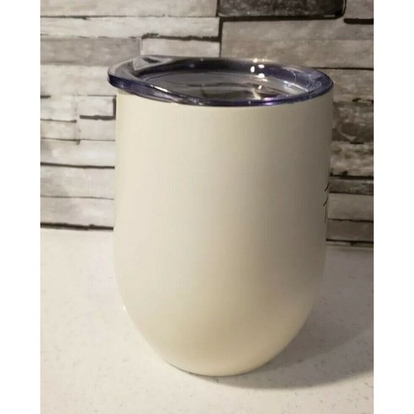 Rae Dunn Mom Life MOMLIFE Insulated Stainless Steel Wine Glass Lidded - Picture 4 of 5